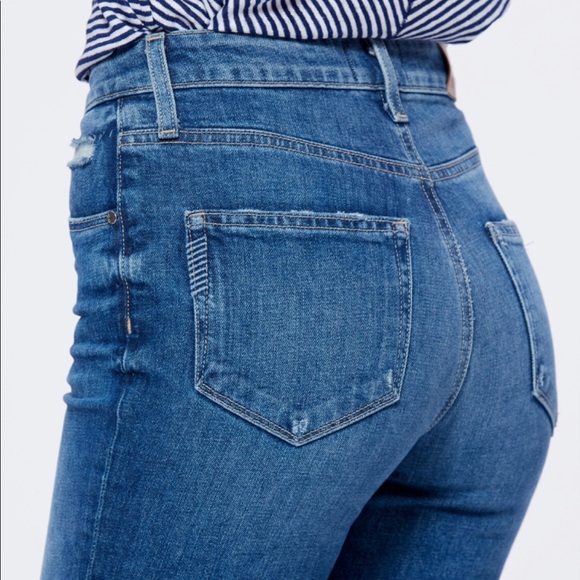 PAIGE VINTAGE JEANS high rise slim leg. - Picture 2 of 5